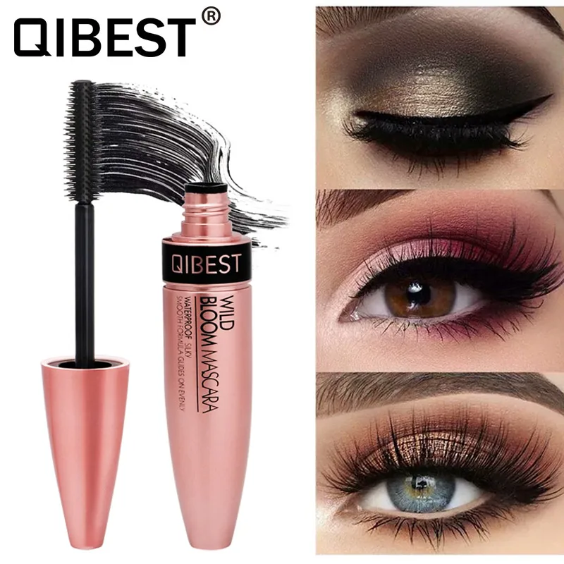 SZ00992 Qibest 4D шелковое волокно ресниц тушь для ресниц водоСТОЙКАЯ Rimel 3d тушь для наращивания ресниц Черная Толстая Удлиняющая ресницы Косметика - Цвет: SZ00992