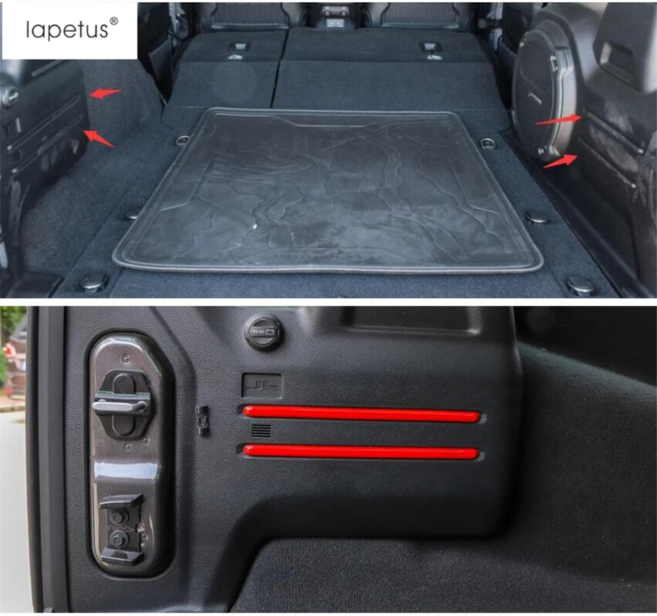 Аксессуары Lapetus, подходят для Jeep Wrangler JL ABS задний багажник, Задняя Крышка багажника, коробка, Декоративная полоса, Формовочная крышка, комплект, отделка