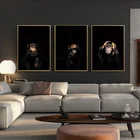 Животные, Арт, обезьяна, Горилла, настенные художественные плакаты, печатные картины на холсте, настенные картины для гостиной, домашний Настенный декор