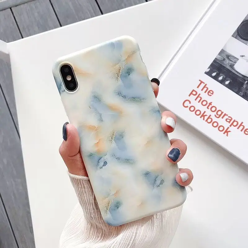 Модная мраморная Мягкая силиконовая задняя крышка чехол для iPhone 6 6s 7 8 PIus X Xs Xr Max