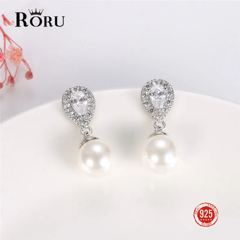

925 Sterling Silver Luxury Earrings for Women Freshwater Pearl Earrings Wedding Engagement Stud Earrings Fine Jewelry