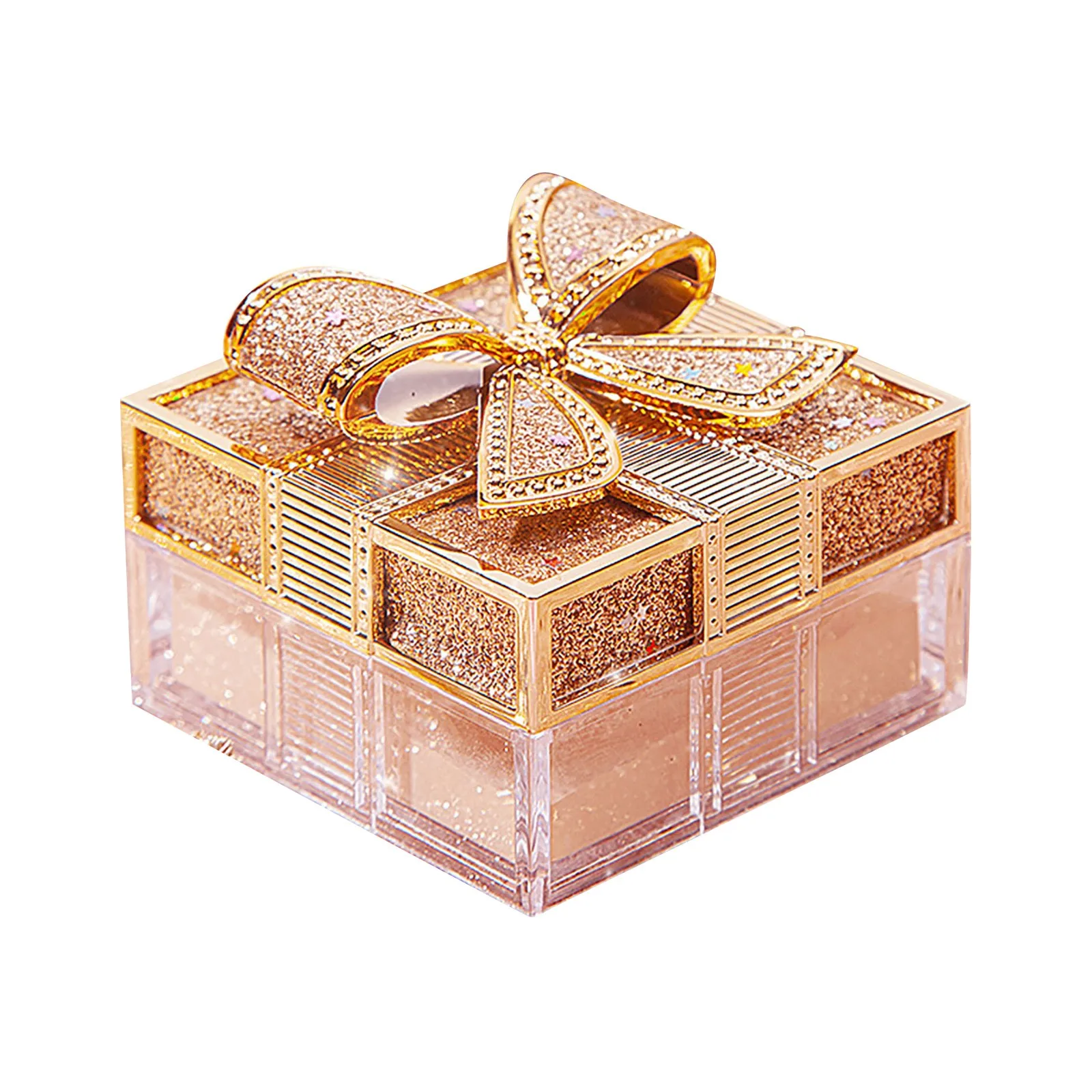 Шелковистая воздушная рассыпчатая пудра с бантом нежная светильник Кая и