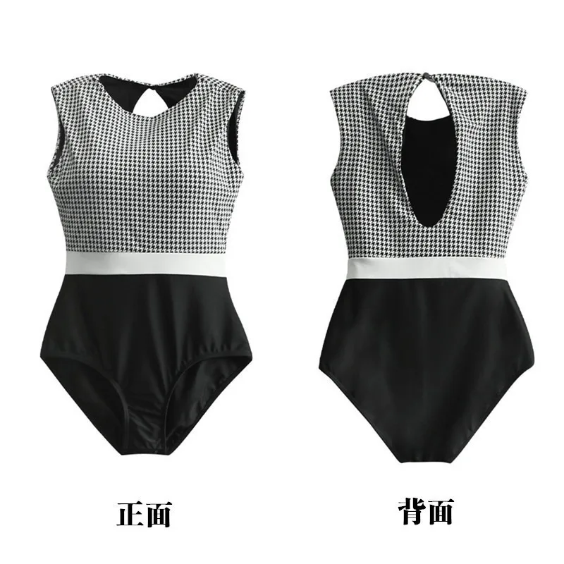 2020 летний клетчатый купальник женская мода сексуальный цельный бикини для