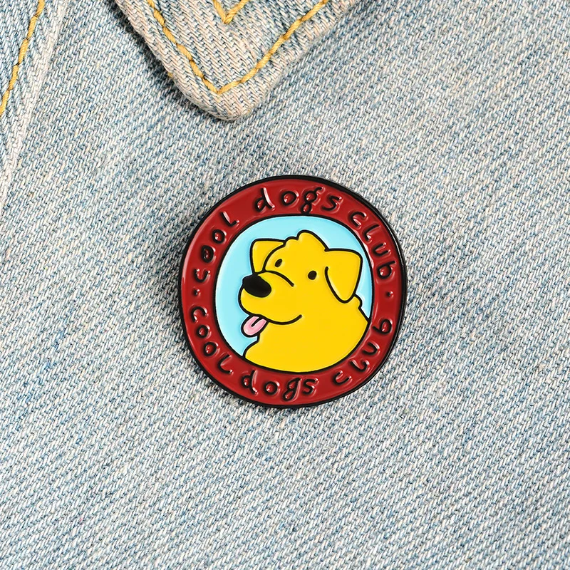 LXJERY эмалированная крутая брошь в виде собаки для клуба значок на рюкзак