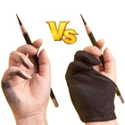 Перчатки для рисования, черные перчатки для рисования, рисования, скетчинга, масляной живописи, защита правой и левой руки, 2 пальца