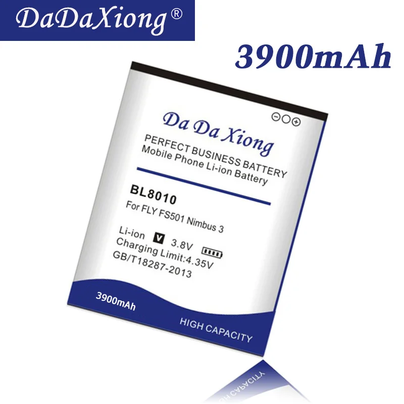 Оригинальный литий ионный аккумулятор DaDaXiong BL8010 3900 мАч для мобильного телефона Fly