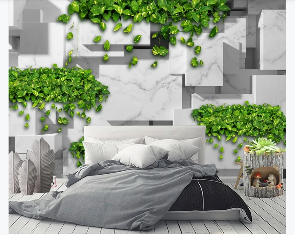 Фотообои на заказ свежие современные минималистичные 3d трехмерные абстрактные