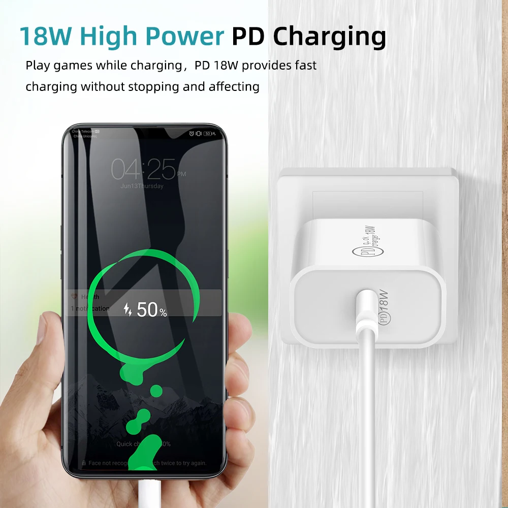 USB зарядное устройство 18 Вт PD Быстрая зарядка usb type C PD зарядное устройство для iPhone X XS XR портативное QC 3,0 зарядное устройство для телефона huawei samsung адаптер