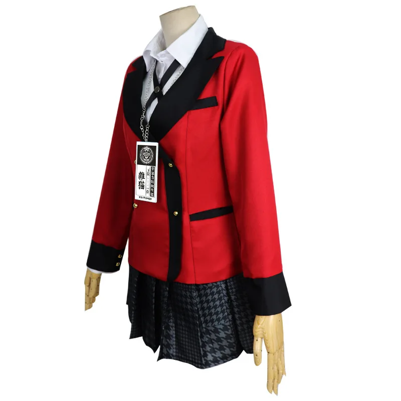 S 2XL Kakegurui Картежник Momobami Kirari Косплэй костюм для костюмированной вечеринки по