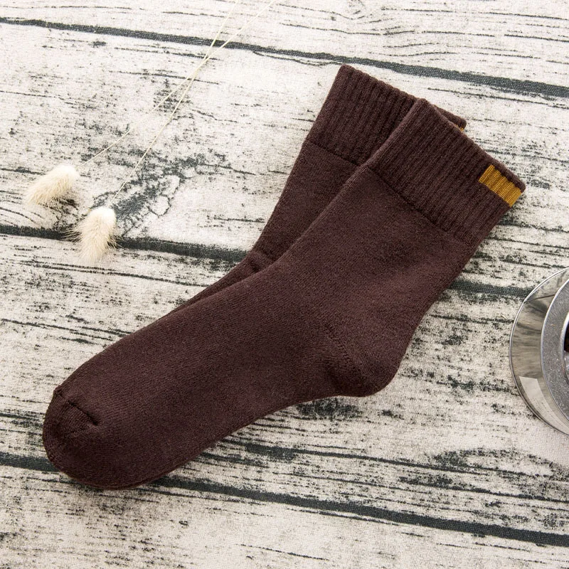 

1 Pair Autumn/Winter Men's Cotton Socks Male Thickening Warm Breathable Comfortable Solid Color Socks