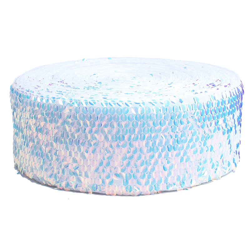 Бесплатная доставка 3 дюймов Листон 75 мм двухсторонняя Ткань блесток Лента для