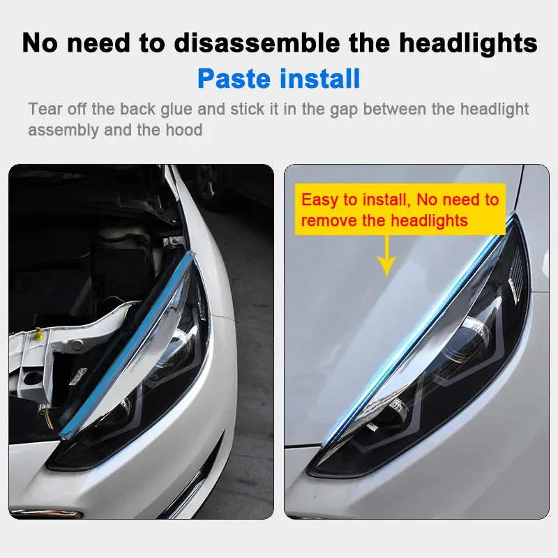 Светодиодная лента для дневных ходовых огней 12 В 2 шт. | Автомобили и мотоциклы