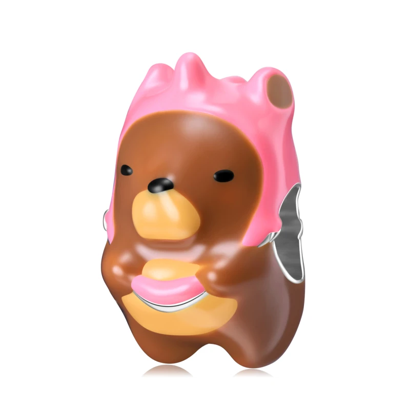 

Эмалевые бусины в виде единорога, милого коричневого медведя, искусственное серебро, бусины для самостоятельного изготовления женских бра...