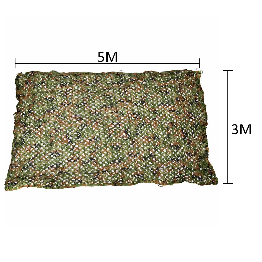 Camo Green 3x5m Охотничья Военная камуфляжная сетка лесная армейская камуфляжная сетка Кемпинг солнцезащитный тент солнцезащитный навес - Цвет: Camo Green 3x5m