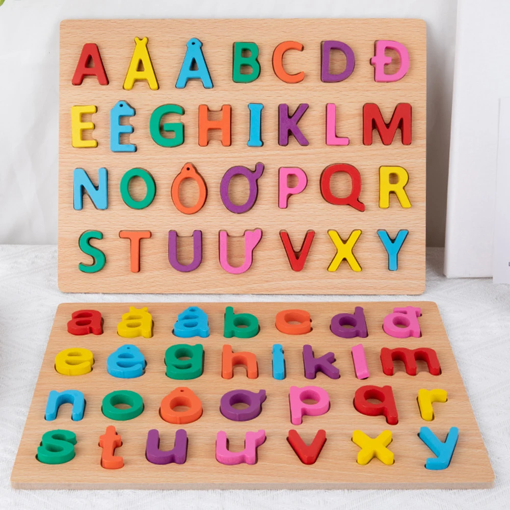 

Деревянные игрушки Монтессори, Детские вьетнамские буквы, познавательное обучение, игра-головоломка, раннее обучающее пособие для детей
