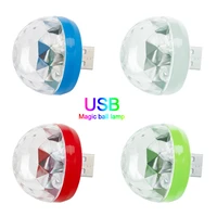 mini usb led disco stage colorful light small portable led magic ball compatible with phonestabletnotebook for family parties