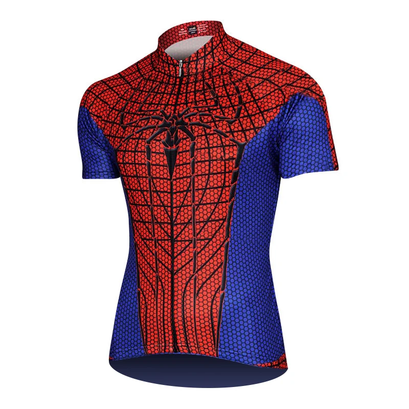 Red Shirt Marvel adventures велосипедные комплекты Человек-паук Велоспорт Джерси Набор Pro велосипедная одежда комплект велосипедный короткий Джерси+ нагрудник короткий набор XS-5XL - Цвет: Red Shirt