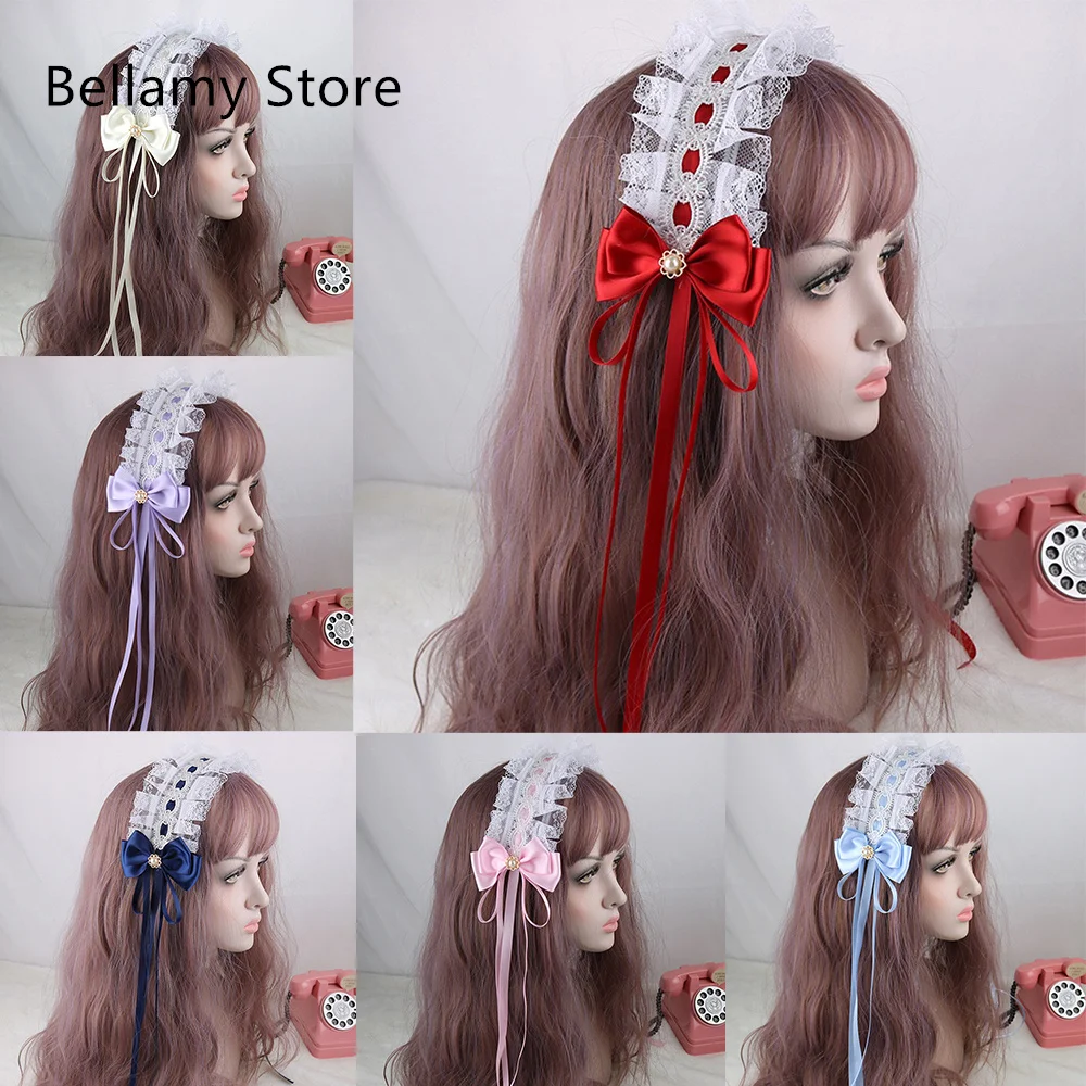 

Lolita hairband Japanese soft girl lace sweet KC headdress hair accessories maid daily style