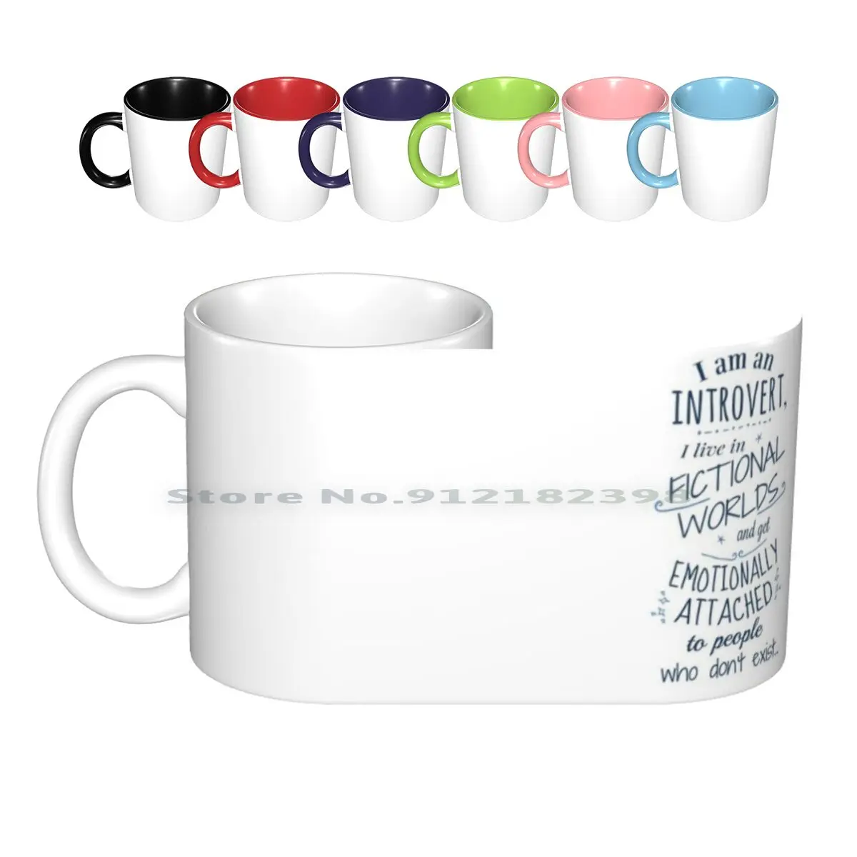 

Introvert , Fictional Worlds , Fictional Characters Ceramic Mugs Coffee Cups Milk Tea Mug Fictional Characters Favourite