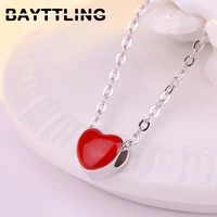 bayttling hot sale silver color silicone solid pendant necklace for women fashion engagement jewelry gifts