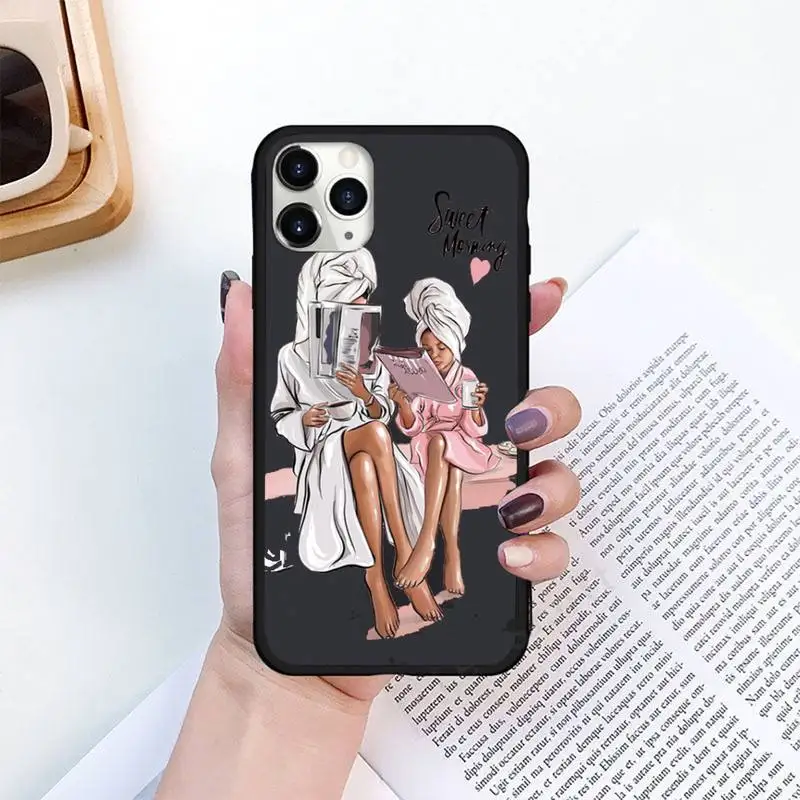 

Cute Baby Super Girl mom Love Phone Case for iPhone 11 12 pro XS MAX 8 7 6 6S Plus X 5S SE 2020 XR mini