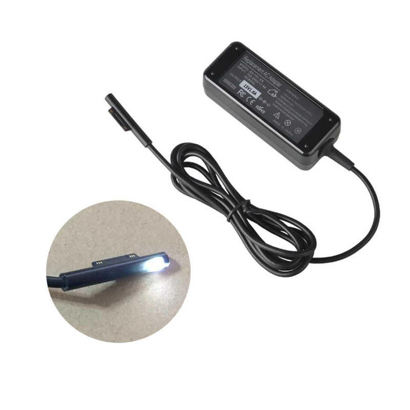 

High Quality 24W 15V 1.6A AC Cord Power Adapter Supply Cable Charger for Microsoft Surface Pro 4 PRO4 M3 Surface Pro GO 1735