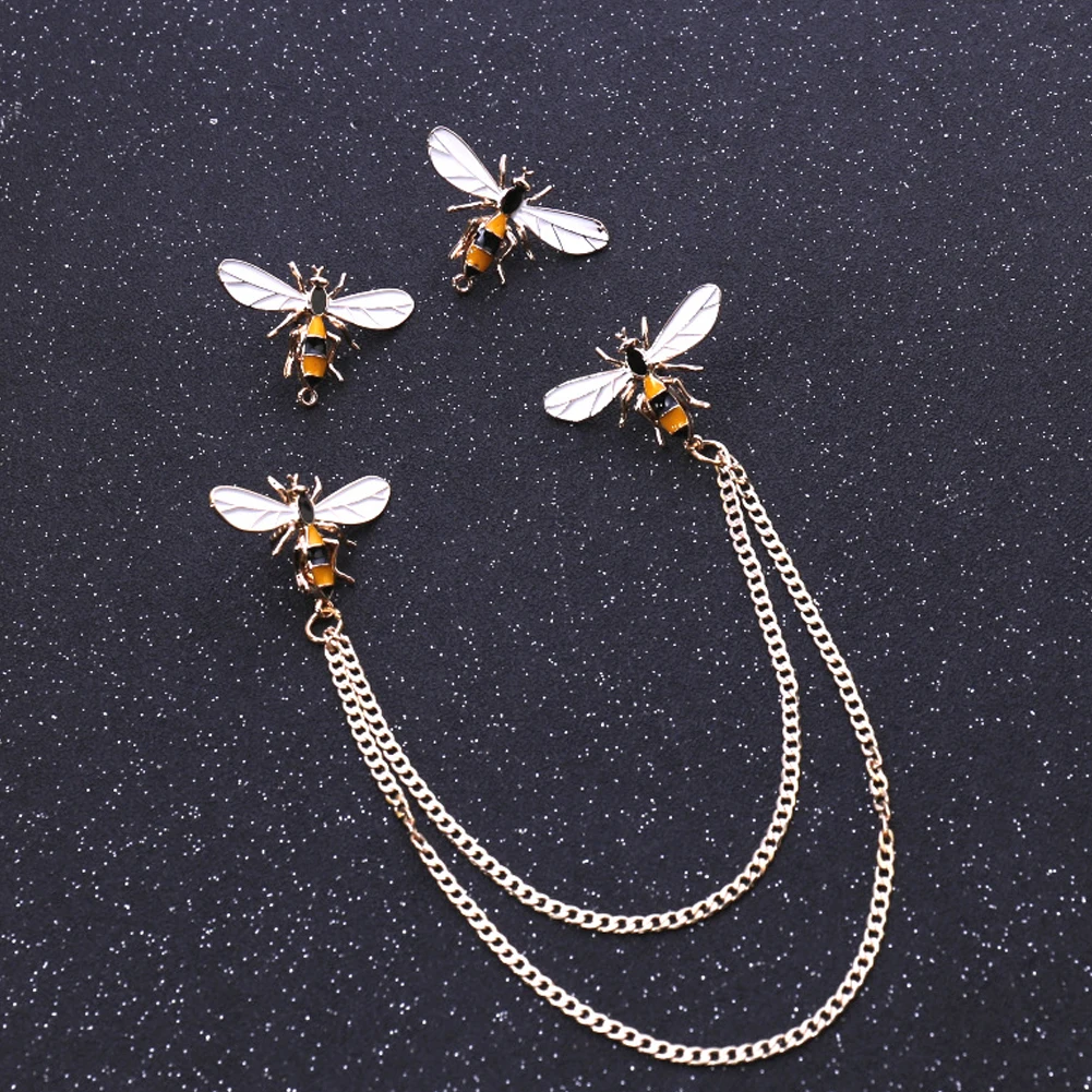 Винтажная брошь в виде пчелы цепочка из металлического сплава мужской костюм