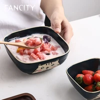 fancity ceramic dessert bowl birds nest bowl breakfast cereal bowl yogurt bowl japanese style instant noodle bowl