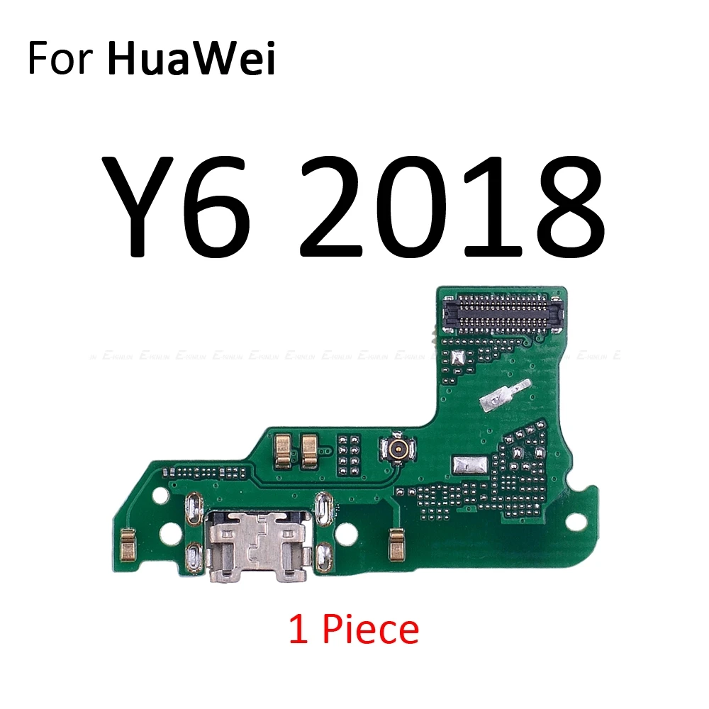 Usb зарядный порт док-станция разъем зарядное устройство для платы микрофон гибкий кабель для HuaWei Y9 Y7 Y6 Pro Y5 Prime GR5 - Цвет: For Y6 2018