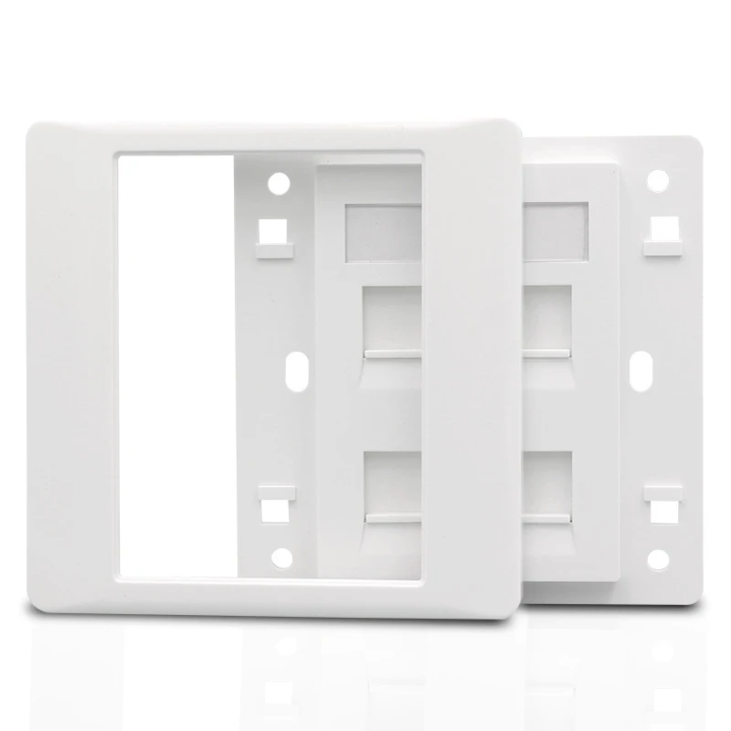 Настенная панель Ethernet с 4 разъемами Keystone Jack CAT6 RJ45 гнездо-гнездо для сетевой