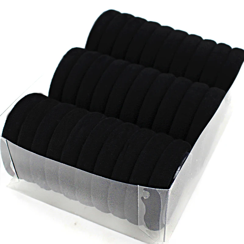 

Free Shipping Seamless Rubber Band Headwear Hair Ring Hair Rope Hair Rope Korean Hair Tie Black Leather Cover Hair Accessories