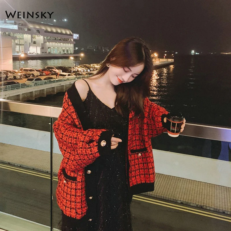 

Women Knitted Sweater And Cardigans Korean Fashion Casual Style Female Sweaters 2019 Autumn And Winter New Tops