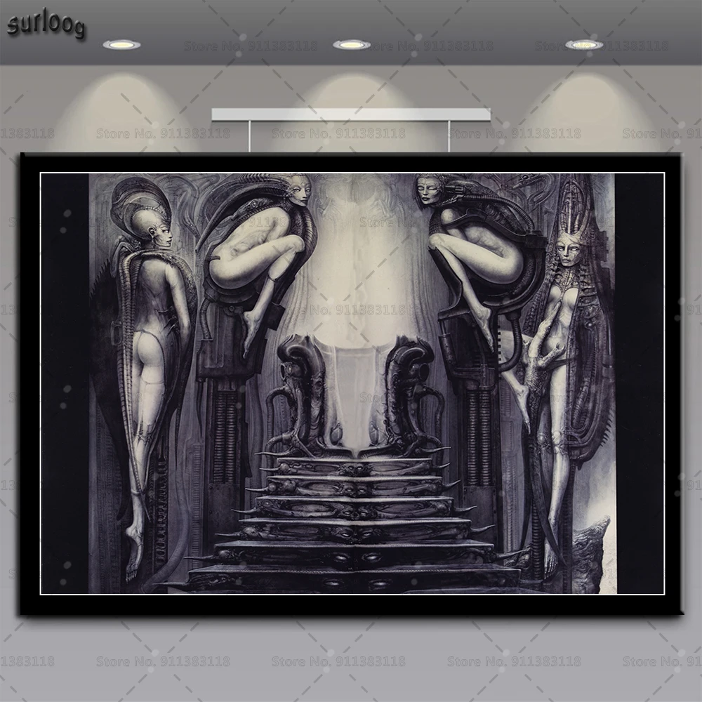 Плакаты и принты Hr Giger Li II инопланетянин ужас настенные художественные картины