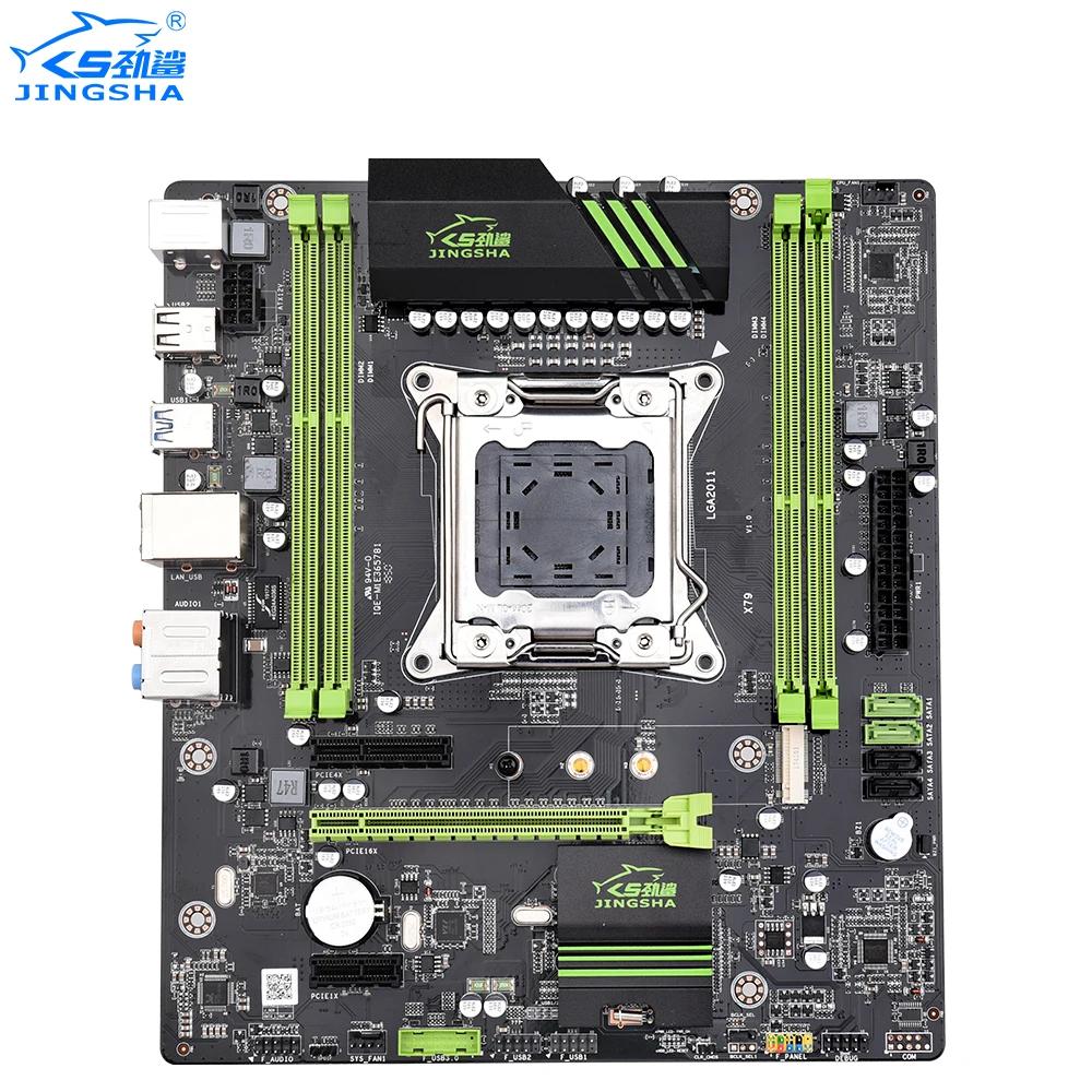 Материнская плата JINGSHA X79 LGA2011 процессор MATX USB3.0 SATA3 PCI E NVME M.2 SSD LGA 2011 материнская 4