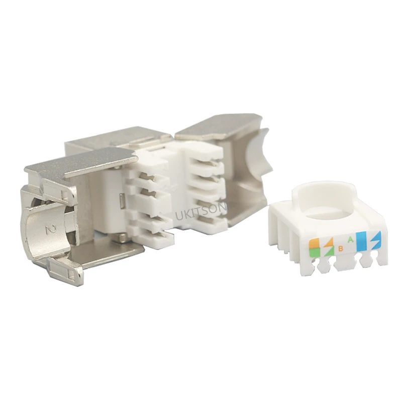 Keystone кота 6A RJ45 Экранированный FTP цинковый сплав слот CAT.6A Джек модули CAT6A сетевой