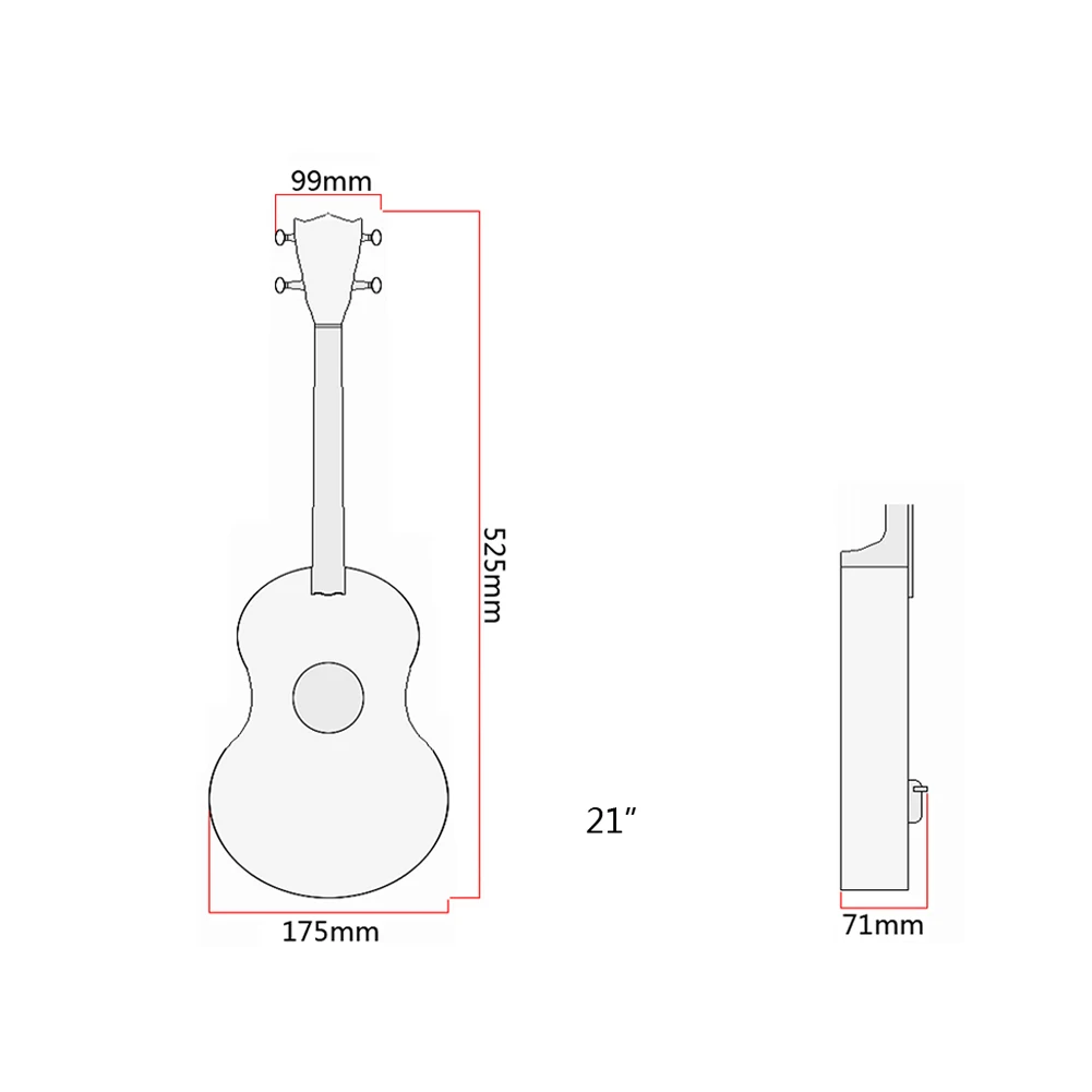 

21 Inch 4 Strings Laminated Wood Ukulele Small Guitar Acoustic Music Instrument Toy acoustic instrument Kids Gift