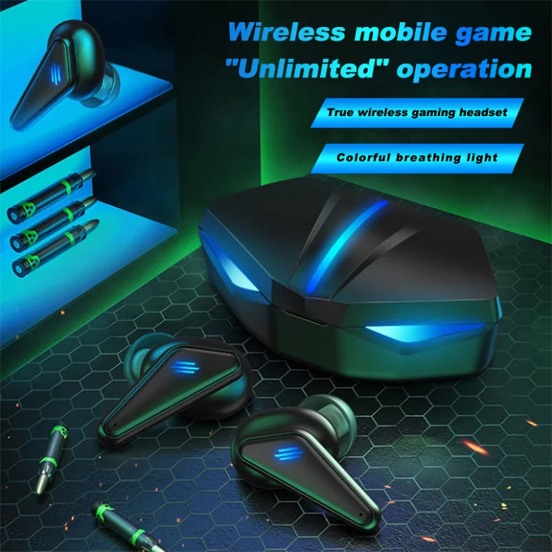 

Headphones TWS K55 Bluetooth Earphone 65ms PUBG Professional Gaming Headset Low Latency Dual Mode Switching With Microphone