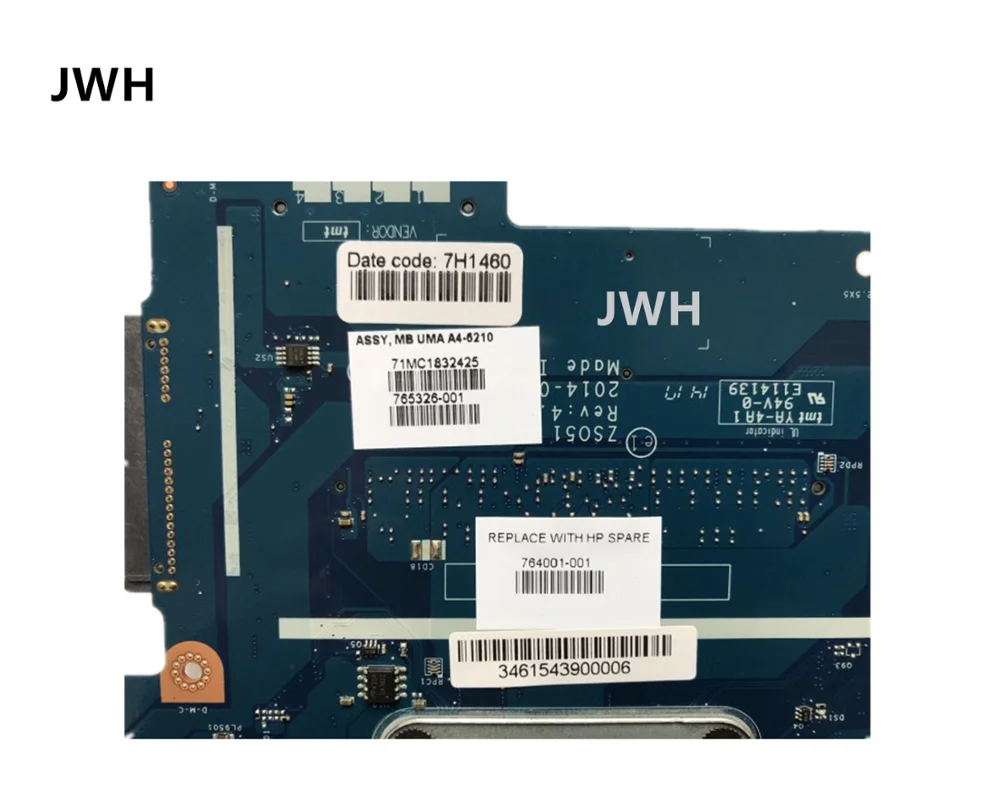 YPAY для hp 255 G3 материнская плата A4-6210 LA-A996P 764001-001 764001-501 764001-601 тестирование работы