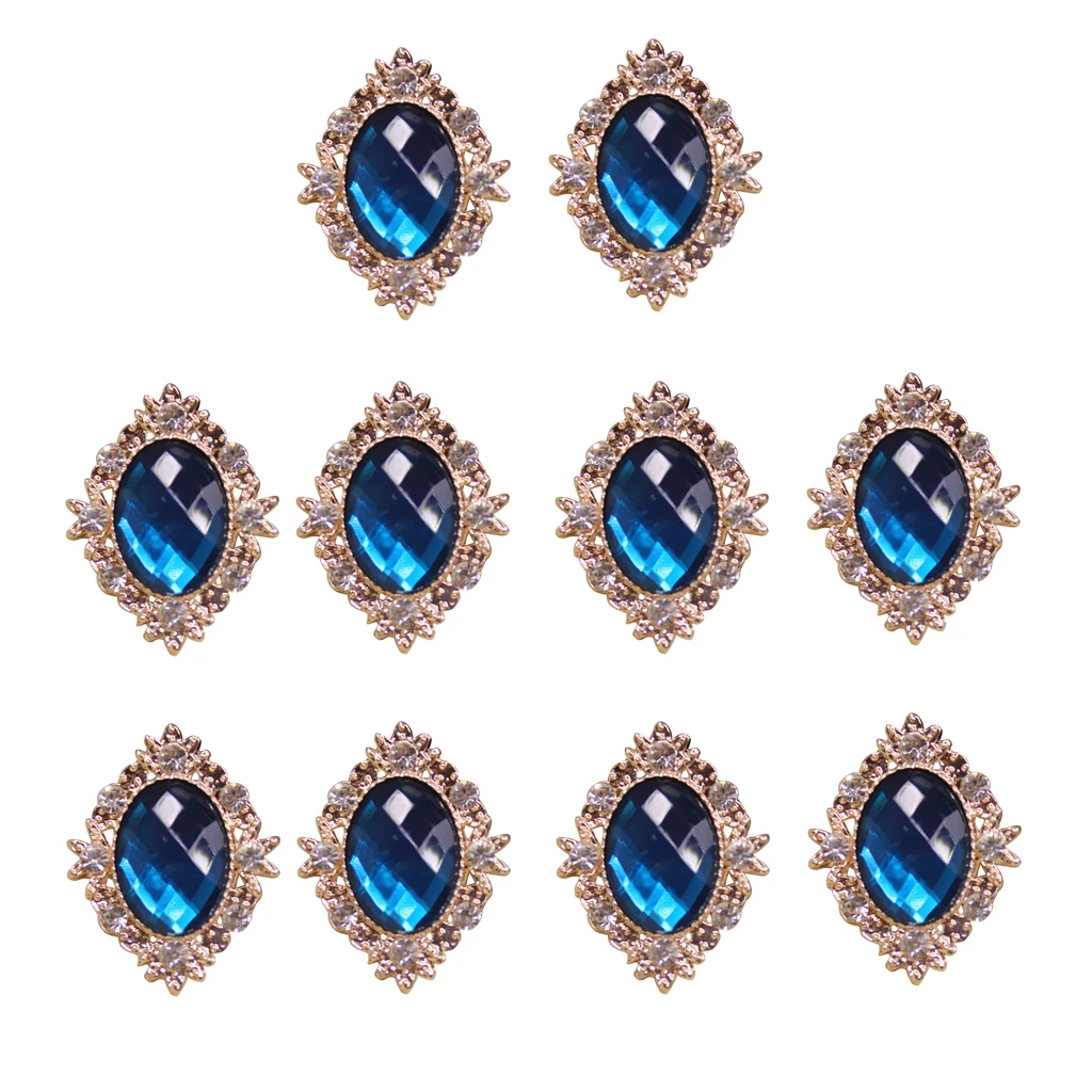 10X Стразы Бисер плоская задняя Кнопка скрапбук шитье украшение|Пуговицы| |