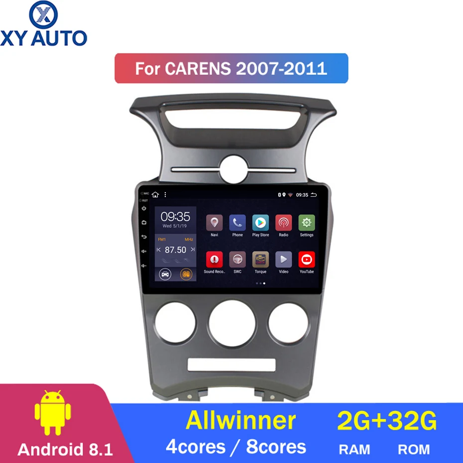 9 дюймов 2.5D IPS HD мультисенсорный экран Android 2007 2 Гб ОЗУ 32 ПЗУ NAVI для kia Carens 2011-AC с Bluetooth