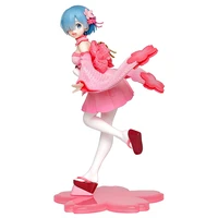 original re life in a different world from zero rem anime action figure model toys cherry blossoms kimono precious figure 01600