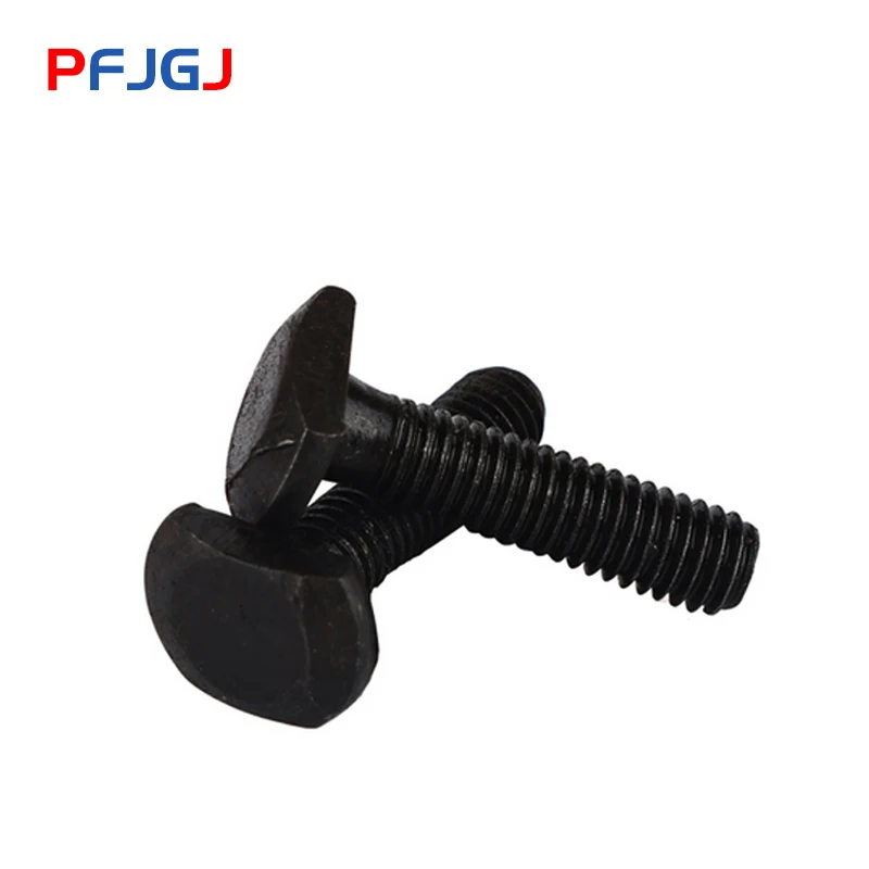 Peng Fa 2/1 шт. M6 M8 M10 из углеродистой стали болты черный 4,8 прочность винт с Т-образным ремешком валик болт