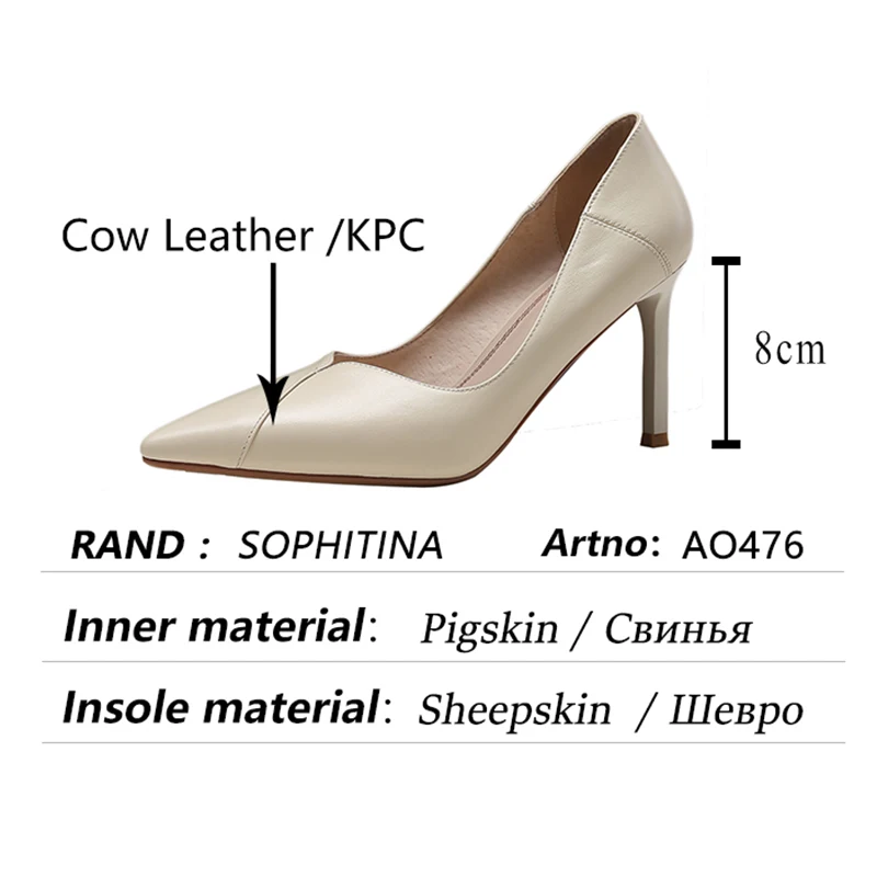 

SOPHITINA Elegant Stiletto Pumps Women Party Pointed Daily Work Shoes Shallow Mouth Stitching Fashion Office Ladies Shoes AO476
