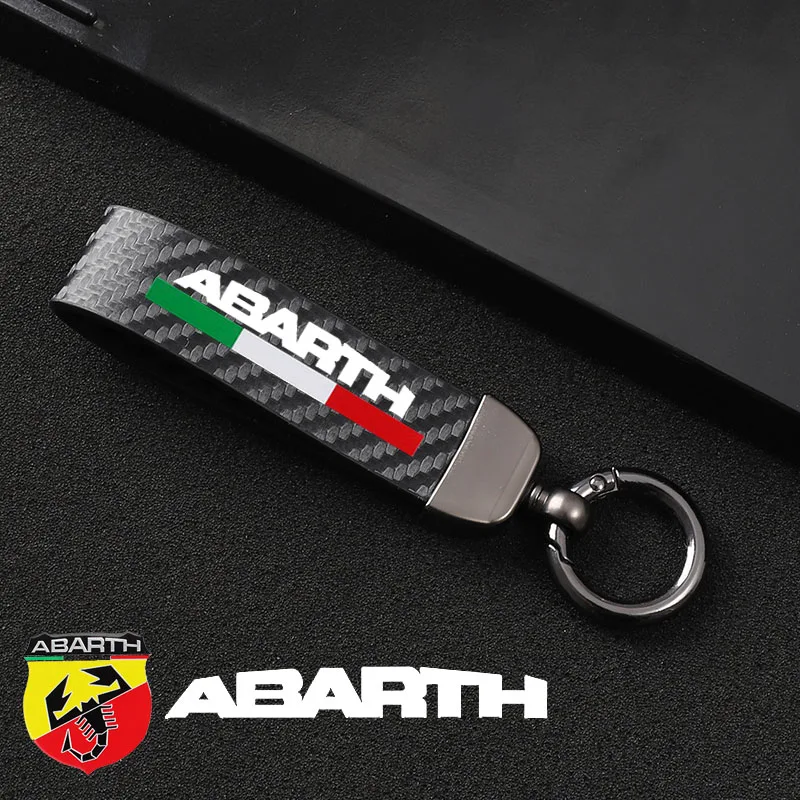 Автомобильный брелок для ключей из углеродного волокна Fiat Abarth 595 500 abarth 124 spider car |