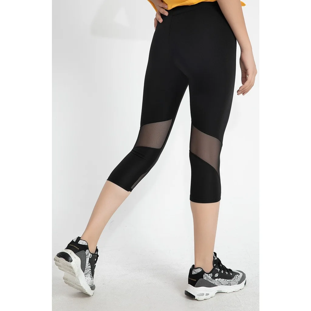 WPR High Bel Toparlayici Transparan Detail Women Capri Leggings