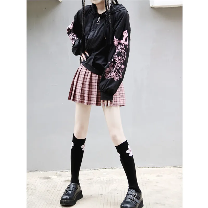 

Women's Hoodie Gothic, Zipper, Harajuku, Hip Hop, Loose, College Style Embroidered Loose Baseball Long Sleeve Fashion Jacket2021