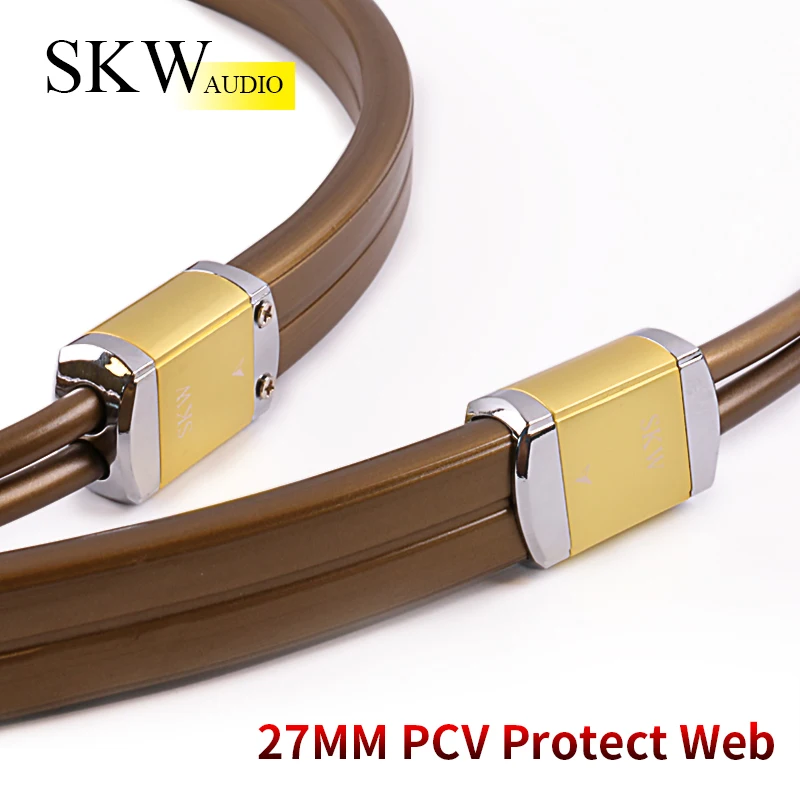 Фото SKW аудио кабель 2RCA к 2RCA 6N OCC коаксиальный 1 м, 1,5 м, 2 м, 3 м, 5 м для домашнего кинотеатра усилитель DVD ТВ CD саундбокс №2