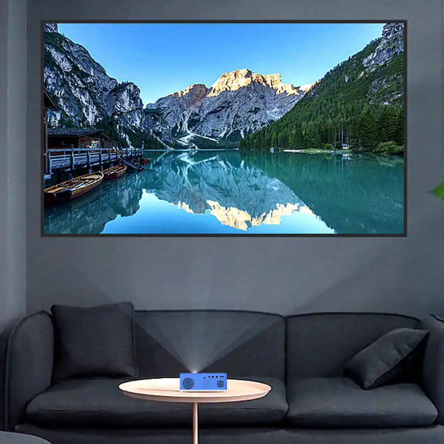 Карманный мини светодиодный проектор для домашнего кинотеатра 1080P 100 240