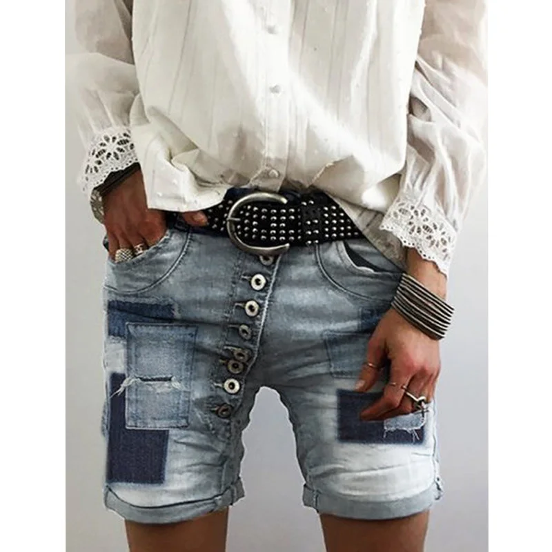 

YICIYA Denim high-waisted shorts tight women denim casual oversize summer short denim blue stretch female retro hot,jean femme