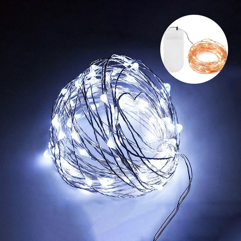 

2M LED Fairy Lights Garland Led Festoon Curtain Lamp Battery-powered Curtains String Lights Christmas Decoration For Home